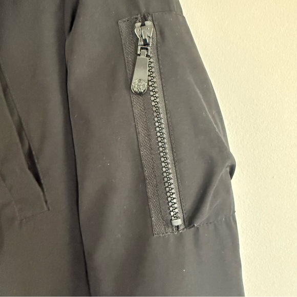 Vince Camuto Black Utility Trench Winter Parka Jacket Hood Coat Women size XS/S - Picture 12 of 13